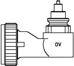Picture of OVENTROP Winkeladapter für Ventil-HK beiderseits Klemmverbindung, Art.Nr. : 1011452