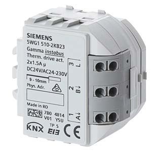 Picture of Siemens Thermoantriebaktor, schaltend, 2 x AC 24...230 V, DC 24 V, 1,5 A, Art.Nr. : 5WG1510-2KB23