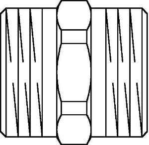 Bild von OVENTROP Doppelnippel G ¾ AG x G ¾ AG, Messing, vernickelt, Art.Nr. : 1028263