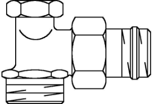 Picture of OVENTROP Rücklaufverschraubung „Combi 2“ DN 15, G ¾ AG x G ½ AG, PN 10, Eck, Ms, vernickelt, Art.Nr. : 1091072