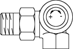 Bild von OVENTROP Thermostatventil „AV 9“ DN 15, PN 10, Winkeleck rechts, Art.Nr. : 1183473