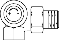 Picture of OVENTROP Thermostatventil „AV 9“ DN 10, PN 10, Winkeleck links, Art.Nr. : 1183470