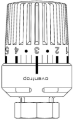 Bild von OVENTROP Sonder-Thermostat „Uni LA“ (Herz) 7-28 °C, 0 * 1-5, Flüssig-Fühler, M 28 x 1,5, Art.Nr. : 1613401