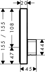 Bild von HANSGROHE ShowerSelect Mischer Unterputz für 2 Verbraucher,  15768000
