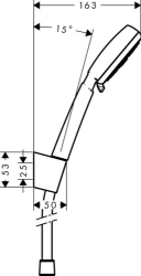 Picture of HANSGROHE Crometta 100 Vario Porter Set 1,25 m,  26666400