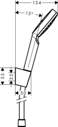 Picture of HANSGROHE Crometta 1jet Porter Set 1,25 m,  26690400