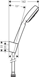 Picture of HANSGROHE Crometta 100 1jet Porter Set 1,25m,  26664400