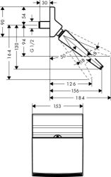 Bild von HANSGROHE Raindance Rainfall 150 1jet Kopfbrause,  26442000