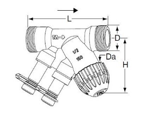 Bild von IMI Hydronic Engineering Kompaktregelventil TBV-C LF DN 15 AG/AG, Art.Nr. : 52133015