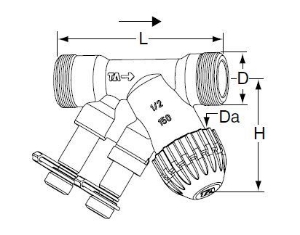 Bild von IMI Hydronic Engineering Kompaktregelventil TBV-C NF DN 20 AG/AG, Art.Nr.: 52 134-020