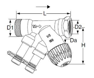 Bild von IMI Hydronic Engineering Kompaktregelventil TBV-C LF DN 15 AG/IG, Art.Nr. : 52133215