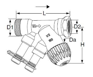 Bild von IMI Hydronic Engineering Kompaktregelventil TBV-C NF DN 15 AG/AG, Art.Nr.: 52 134-215