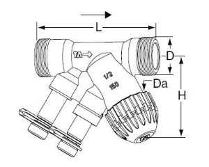 Bild von IMI Hydronic Engineering Kompaktregelventil TBV-C LF DN 15 AG/AG, Art.Nr.: 52 133-315