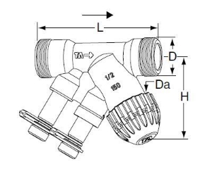 Bild von IMI Hydronic Engineering Kompaktregelventil TBV-C LF DN 15 AG/AG, Art.Nr. : 52133315