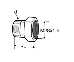 Picture of IMI Hydronic Engineering Heizkörperanschluss ohne Lanze R1/2" für RADIETT-S, Art.Nr. : 50721115