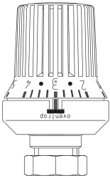 Picture of OVENTROP Thermostat „Uni XH“ 7-28 °C, 0 * 1-5, Flüssig-Fühler, weiß, mit Nullstellung, Art.Nr. : 1011365