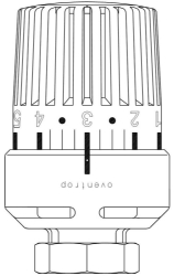Bild von OVENTROP Thermostat „Uni LH“ 7-28 °C, * 1-5, Flüssig-Fühler, weiß, Art.Nr. : 1011464