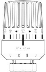 Bild von OVENTROP Thermostat „Uni LH“ 7-28 °C, 0 * 1-5, Flüssig-Fühler, weiß, Art.Nr. : 1011465