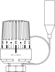 Picture of OVENTROP Thermostat „Uni LH“ 7-28 °C, 0 * 1-5, Fernfühler 2 m, weiß, Art.Nr. : 1011665