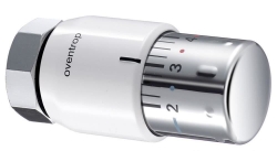 Bild von OVENTROP Thermostat „Uni SH“ 7-28 °C, 0 * 1-5, Flüssig-Fühler, weiß/verchromt, Art.Nr. : 1012065