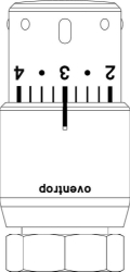 Picture of OVENTROP Thermostat „Uni SH“ 7-28 °C, 0 * 1-5, Flüssig-Fühler, weiß/verchromt, Art.Nr. : 1012065