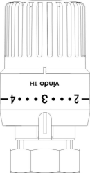 Picture of OVENTROP Thermostat „vindo TH“ 7-28 °C, 0 * 1-5, Flüssig-Fühler, weiß, Art.Nr. : 1013066