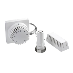 Bild von OVENTROP Thermostat „Uni FH“ 7-28 °C, 0 * 1-5, Fernverstellung, Fernfühler, 5 m, weiß, Art.Nr. : 1012396