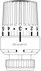 Picture of OVENTROP Thermostat „Uni LD“ 7-28 °C, * 1-5, Flüssig-Fühler, weiß, Art.Nr. : 1011472