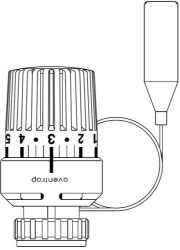 Bild von OVENTROP Thermostat „Uni LD“ 7-28 °C, 0 * 1-5, Fernfühler 2 m, weiß, Art.Nr. : 1011685