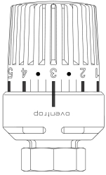 Picture of OVENTROP Sonder-Thermostat „Uni LA“ (Herz) 7-28 °C, 0 * 1-5, Flüssig-Fühler, M 28 x 1,5, Art.Nr. : 1613401