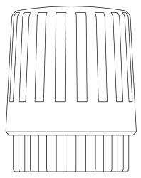 Bild von OVENTROP Handregulierkopf Gewindeanschluss M 30x1,5, weiß, Art.Nr. : 1012565