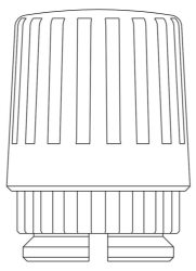 Bild von OVENTROP Handregulierkopf Anschluss Klemmverbindung, weiß, Art.Nr. : 1012575