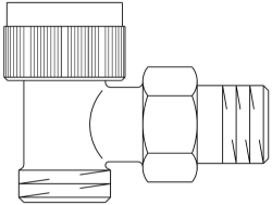 Bild von OVENTROP Thermostatventil „AV 9“</span> DN 15, 3/4" x 1/2", PN 10, Eck, Art.Nr. : 1183747