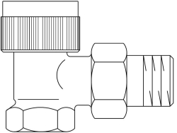Bild von OVENTROP Thermostatventil "CV 9" DN15, Eckform, verchromt, Art.Nr. : 1162054
