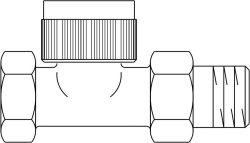 Bild von OVENTROP Thermostatventil „RFV9“ DN10, R 3/8 AG, PN10, Durchgang, Art.Nr. : 1185103