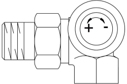 Bild von OVENTROP Thermostatventil „A“ DN 15, PN 10, Winkel-Eck rechts, Art.Nr. : 1181393