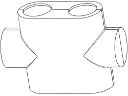 Bild von OVENTROP Design Abdeckung für „Multiblock T“ Durchgangsform, anthrazit, Art.Nr. : 1184088