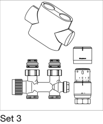 Bild von OVENTROP Anschluss-Sets für Badheizkörper „Multiblock T/Uni SH“, Durchgang, verchromt, Art.Nr. : 1184283