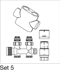 Bild von OVENTROP Anschluss-Sets für Badheizkörper „Multiblock T/Uni SH“, Durchgang, Edelstahl-Design, Art.Nr. : 1184383