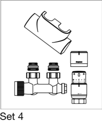 Bild von OVENTROP Anschluss-Sets für Badheizkörper „Multiblock T/Uni SH“, Eck, verchromt, Art.Nr. : 1184284