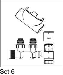 Bild von OVENTROP Anschluss-Sets für Badheizkörper „Multiblock T/Uni SH“, Eck, Edelstahl-Design, Art.Nr. : 1184384