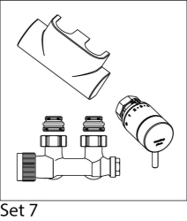 Bild von OVENTROP Anschluss-Set für Badheizkörper Multiblock T / pinox H, Eckform, verchromt, Art.Nr. : 1184286