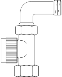 Bild von OVENTROP Thermostatventil „A“ DN 15, PN 10, Durchgang mit Bogen, Art.Nr. : 1181304