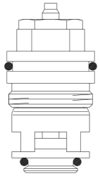 Picture of OVENTROP Ventileinsatz „Baureihe A“ für Ventile M 30 x 1,5, für vertauschten Vor- und Rücklauf, Art.Nr. : 1187070