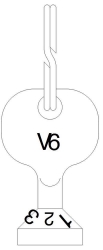 Picture of OVENTROP Voreinstellschlüssel für „AV 6, ADV 6, RFV 6“ und Einsätze „GH/MH“, Art.Nr. : 1183961