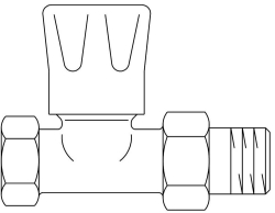 Picture of OVENTROP Handregulierventil „HRV“ DN 10, PN 10, Durchgang, verkürztes Baumaß, Art.Nr. : 1194603