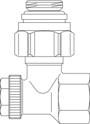 Picture of OVENTROP Rücklaufverschraubung „Combi 3“ G ½ AG x Rp ½ IG, für Ventil-HK, Art.Nr. : 1016575