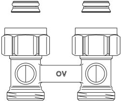 Bild von OVENTROP ZB-Absperrverschraubung „Multiflex F“ G ¾ ÜM x G ¾ AG, Ms, vernickelt, weichdichtend, Art.Nr. : 1015813