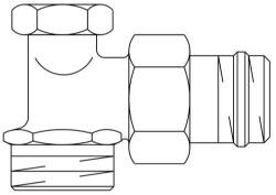 Bild von OVENTROP Rücklaufverschraubung „Combi 2“ DN 15, G ¾ AG x G ½ AG, PN 10, Eck, Ms, vernickelt, Art.Nr. : 1091072