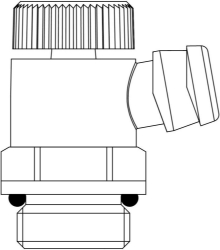 Picture of OVENTROP Entleerungsventil mit drehbarem Auslass, EZB, G 3/8 AG (Set = 10 Stück), Art.Nr. : 1102003